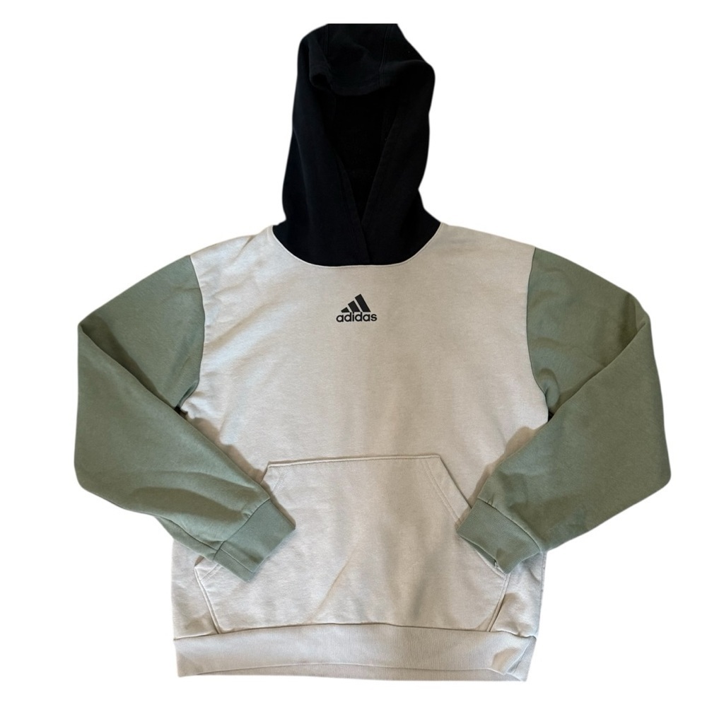 Kids Adidas Black, Green and Tan Hoodie